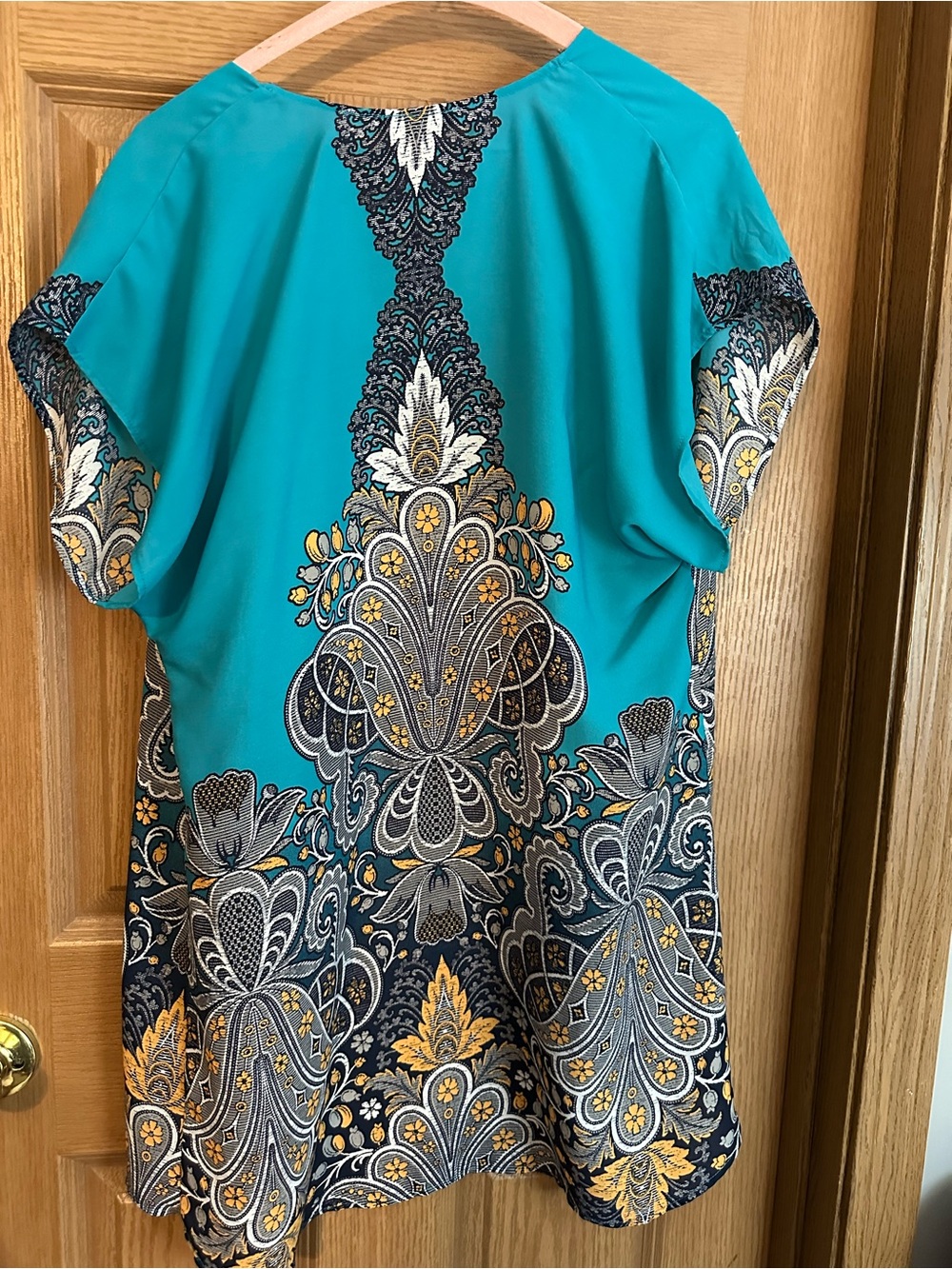 Stitch Fix-Turquoise Floral Paisley Kimono